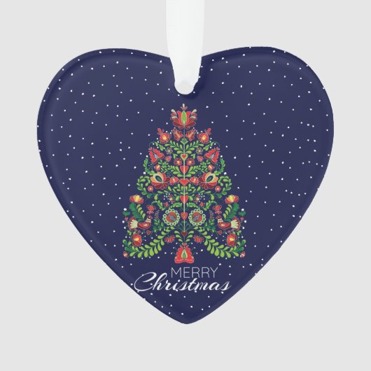 Blauw Volk Kerstmis Decoratie (voorkant)