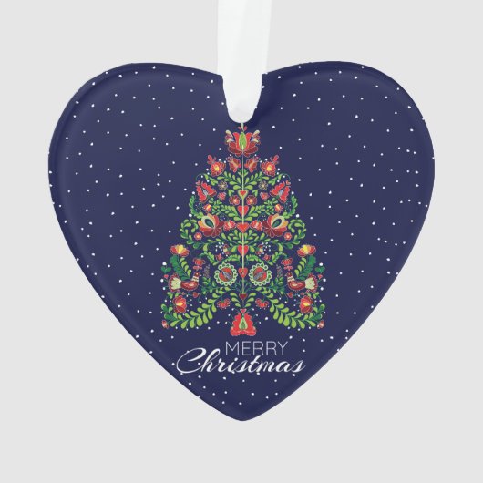 Blauw Volk Kerstmis Decoratie (achterkant)