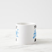 Blauw Volledig Geweldige Abuela Gifts Espresso Kop (Voorkant)