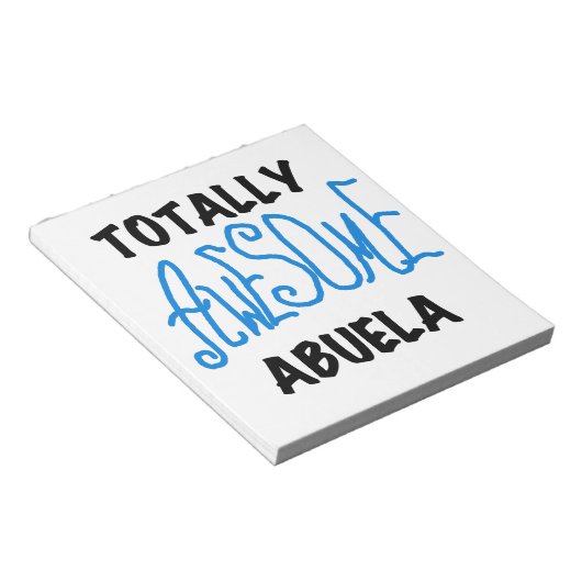 Blauw Volledig Geweldige Abuela Gifts Notitieblok (Schuin)