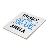Blauw Volledig Geweldige Abuela Gifts Tegeltje (Zijkant)