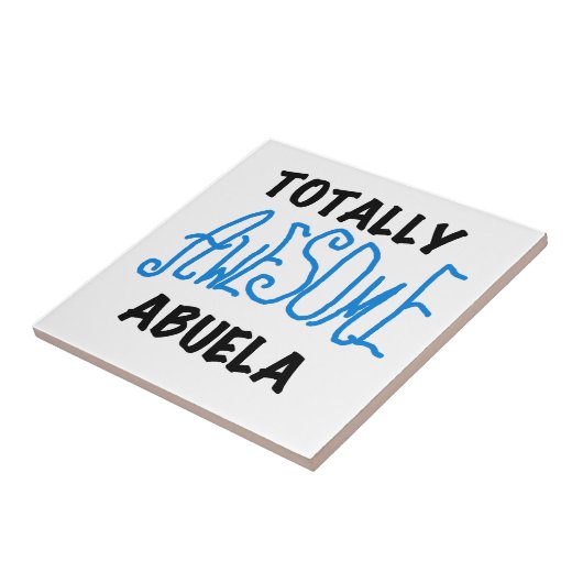 Blauw Volledig Geweldige Abuela Gifts Tegeltje (Zijkant)