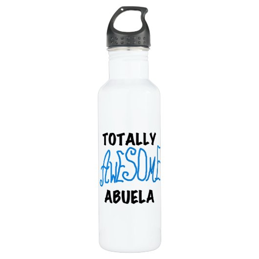 Blauw Volledig Geweldige Abuela Waterfles (Voorkant)