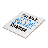 Blauw Volledig Geweldige Gamma Gifts Tegeltje (Zijkant)