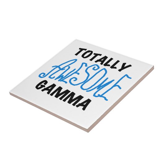 Blauw Volledig Geweldige Gamma Gifts Tegeltje (Zijkant)