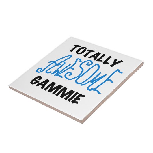 Blauw Volledig Geweldige Gammie Gifts Tegeltje (Zijkant)