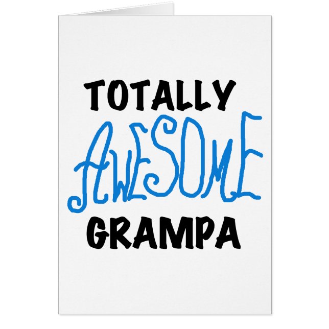Blauw Volledig Geweldige Grampa T-shirts en gesche (Voorkant)
