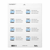 Blauw Volledig Geweldige Grampa T-shirts en gesche Etiket (Full Sheet)