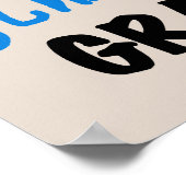 Blauw Volledig Geweldige Grampa T-shirts en gesche Poster (Hoek)