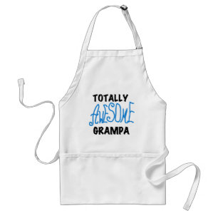 Blauw Volledig Geweldige Grampa T-shirts en gesche Standaard Schort