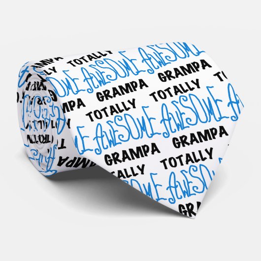 Blauw Volledig Geweldige Grampa T-shirts en gesche Stropdas (Opgerold)