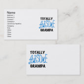Blauw Volledig Geweldige Grampa T-shirts en gesche Visitekaartje (Voorkant / Achterkant)