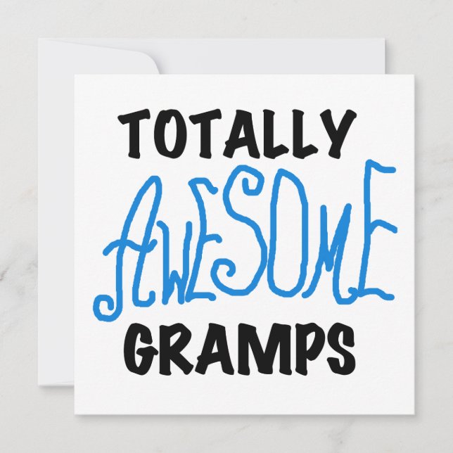 Blauw Volledig Geweldige Gramps T-shirts en gesche (Voorkant)