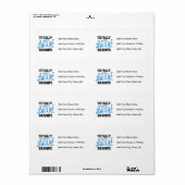 Blauw Volledig Geweldige Gramps T-shirts en gesche Etiket (Full Sheet)