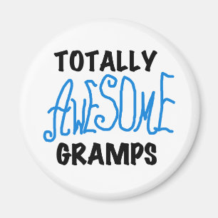 Blauw Volledig Geweldige Gramps T-shirts en gesche Magneet