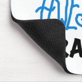 Blauw Volledig Geweldige Gramps T-shirts en gesche Muismat (Hoek)