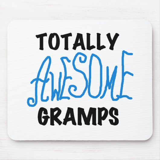 Blauw Volledig Geweldige Gramps T-shirts en gesche Muismat (Voorkant)