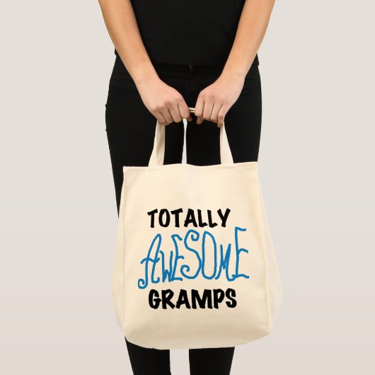 Blauw Volledig Geweldige Gramps T-shirts en gesche Tote Bag (Voorkant (product))