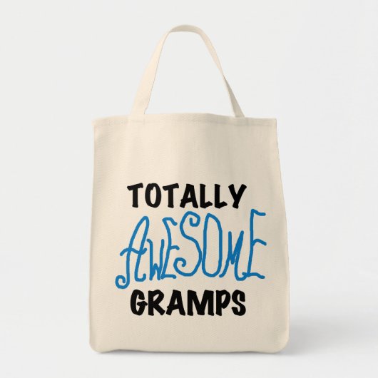 Blauw Volledig Geweldige Gramps T-shirts en gesche Tote Bag (Voorkant)