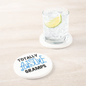 Blauw Volledig Geweldige Gramps T-shirts en gesche Zandsteen Onderzetter (Zijkant)