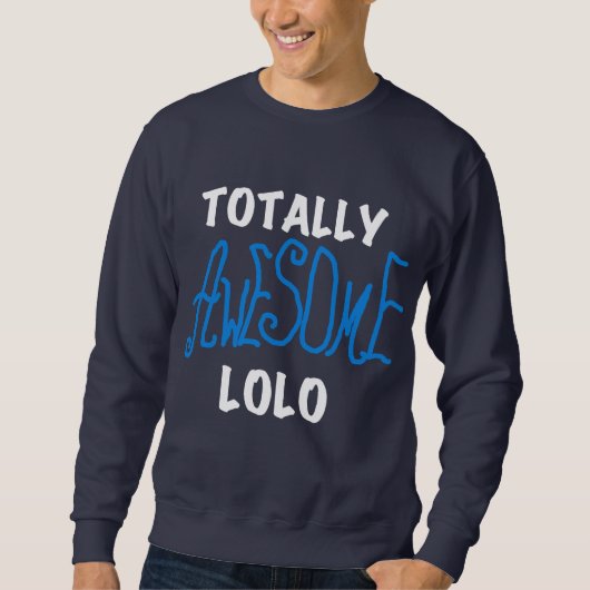 Blauw Volledig Geweldige Lolo T-shirts en geschenk (Voorkant)