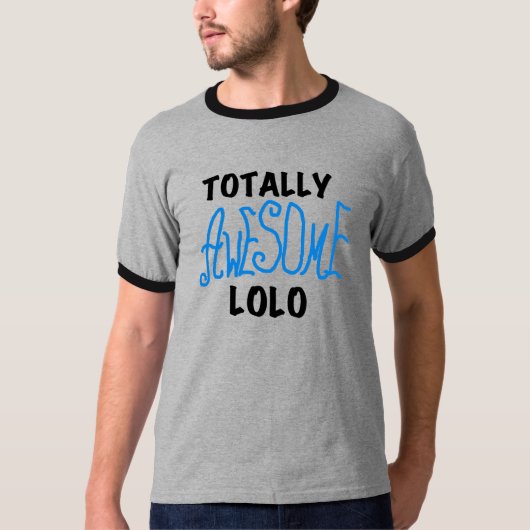 Blauw Volledig Geweldige Lolo T-shirts en geschenk (Voorkant)
