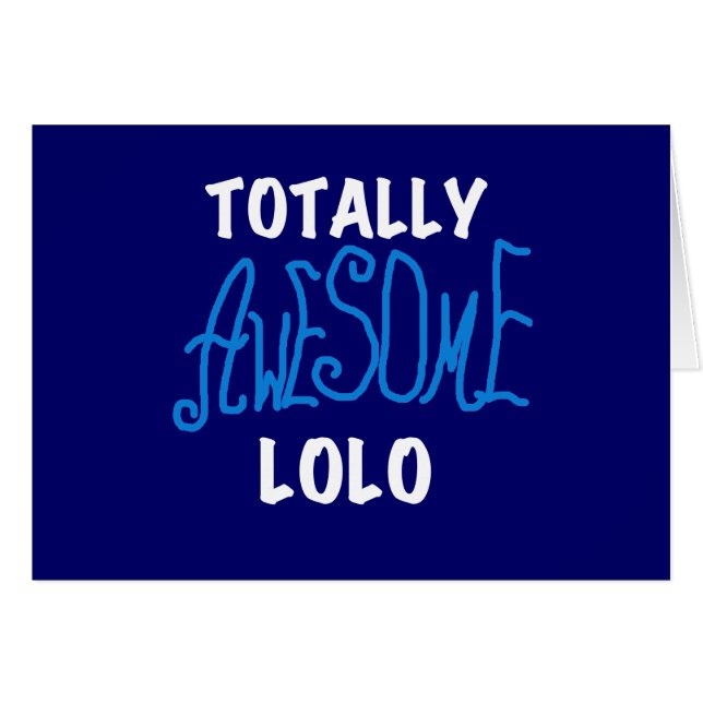 Blauw Volledig Geweldige Lolo T-shirts en geschenk (Voorkant Horizontaal)