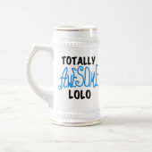 Blauw Volledig Geweldige Lolo T-shirts en geschenk Bierpul (Links)