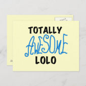 Blauw Volledig Geweldige Lolo T-shirts en geschenk Briefkaart (Voorkant / Achterkant)