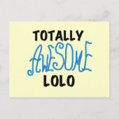 Blauw Volledig Geweldige Lolo T-shirts en geschenk Briefkaart (Voorkant)