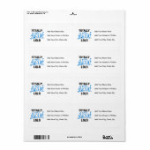 Blauw Volledig Geweldige Lolo T-shirts en geschenk Etiket (Full Sheet)