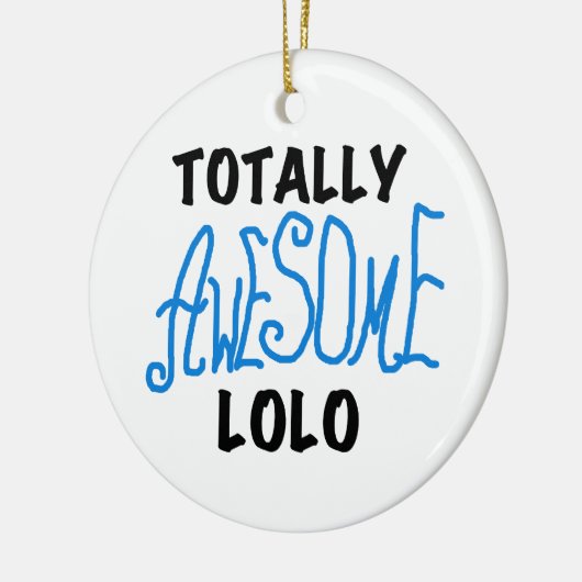 Blauw Volledig Geweldige Lolo T-shirts en geschenk Keramisch Ornament (Links)