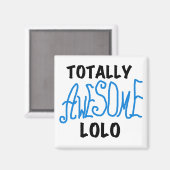 Blauw Volledig Geweldige Lolo T-shirts en geschenk Magneet (Voorkant / Achterkant)