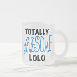 Blauw Volledig Geweldige Lolo T-shirts en geschenk Matglas Koffiemok