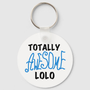 Blauw Volledig Geweldige Lolo T-shirts en geschenk Sleutelhanger