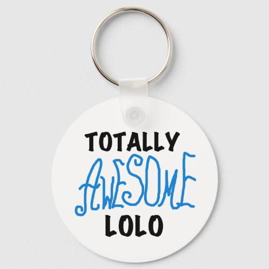 Blauw Volledig Geweldige Lolo T-shirts en geschenk Sleutelhanger (Voorkant)