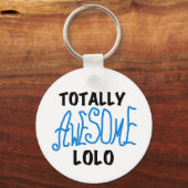 Blauw Volledig Geweldige Lolo T-shirts en geschenk Sleutelhanger (Voorkant)