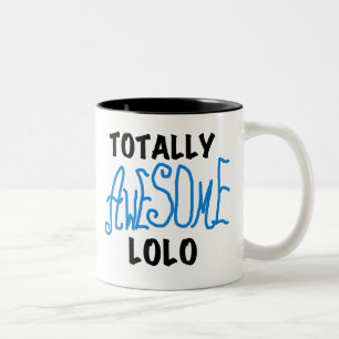 Blauw Volledig Geweldige Lolo T-shirts en geschenk Tweekleurige Koffiemok