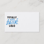 Blauw Volledig Geweldige Lolo T-shirts en geschenk Visitekaartje (Achterkant)