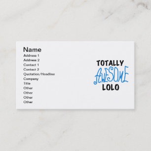 Blauw Volledig Geweldige Lolo T-shirts en geschenk Visitekaartje