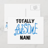 Blauw Volledig Geweldige Nani T-shirts en geschenk Briefkaart (Voorkant / Achterkant)