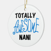Blauw Volledig Geweldige Nani T-shirts en geschenk Keramisch Ornament (Links)