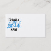 Blauw Volledig Geweldige Nani T-shirts en geschenk Visitekaartje (Achterkant)