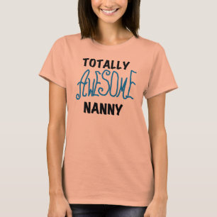 Blauw volledig Geweldige nanny T-shirts en cadeaut