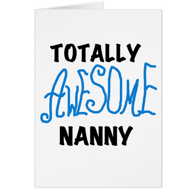 Blauw volledig Geweldige nanny T-shirts en cadeaut (Voorkant)