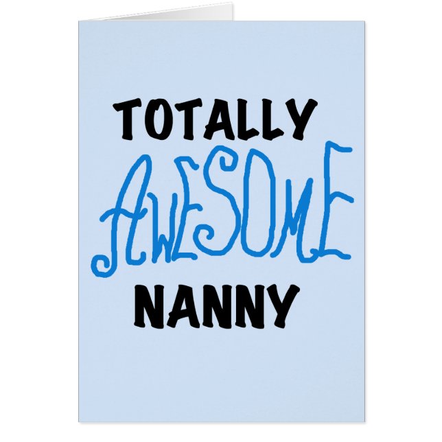 Blauw volledig Geweldige nanny T-shirts en cadeaut (Voorkant)