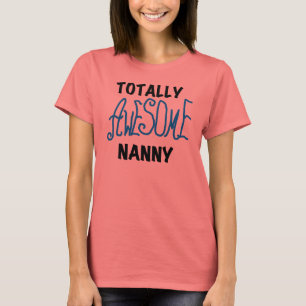 Blauw volledig Geweldige nanny T-shirts en cadeaut