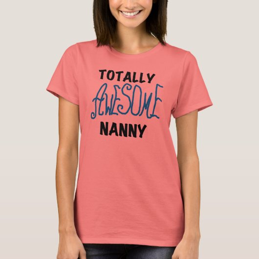 Blauw volledig Geweldige nanny T-shirts en cadeaut (Voorkant)