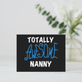 Blauw volledig Geweldige nanny T-shirts en cadeaut Briefkaart (Staand voorkant)