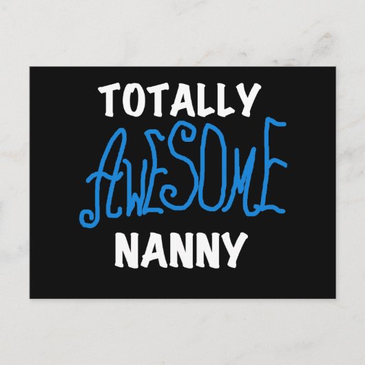 Blauw volledig Geweldige nanny T-shirts en cadeaut Briefkaart (Voorkant)